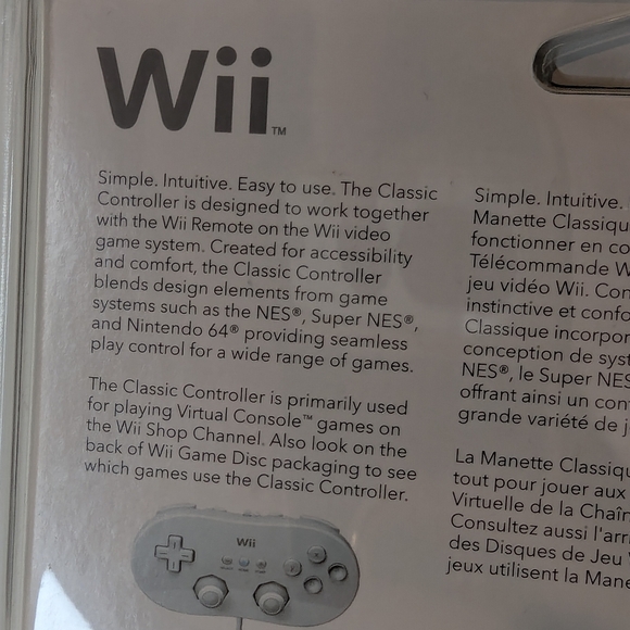 New in Box Nintendo Wii Controller Nintendo Wii Classic Controller New - Picture 4 of 6